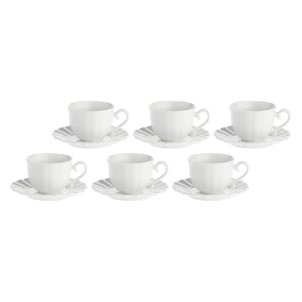 La Porcellana Bianca Set 6 Tazze Tè con piattino Ducale Qualità