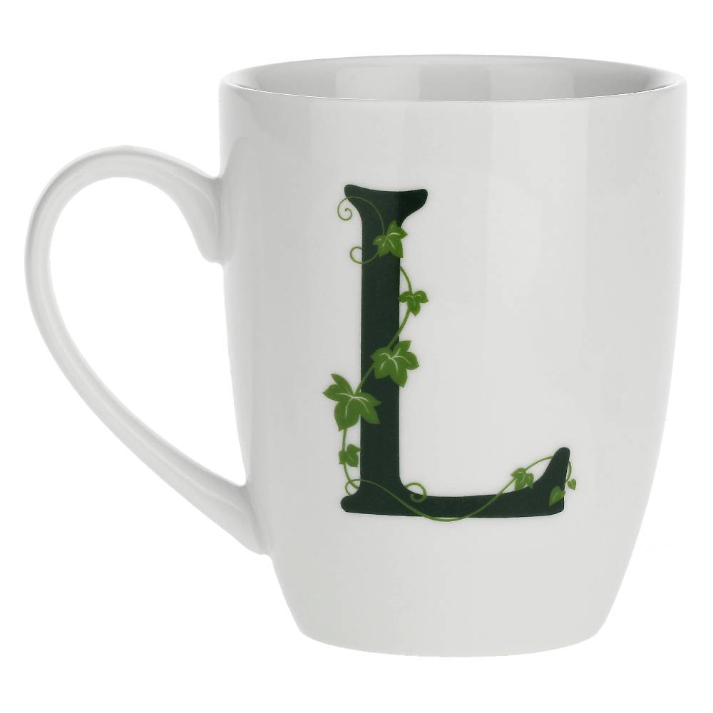 La Porcellana Bianca Gift box Mug con lettera 'L' Atupertu Qualità Garantita