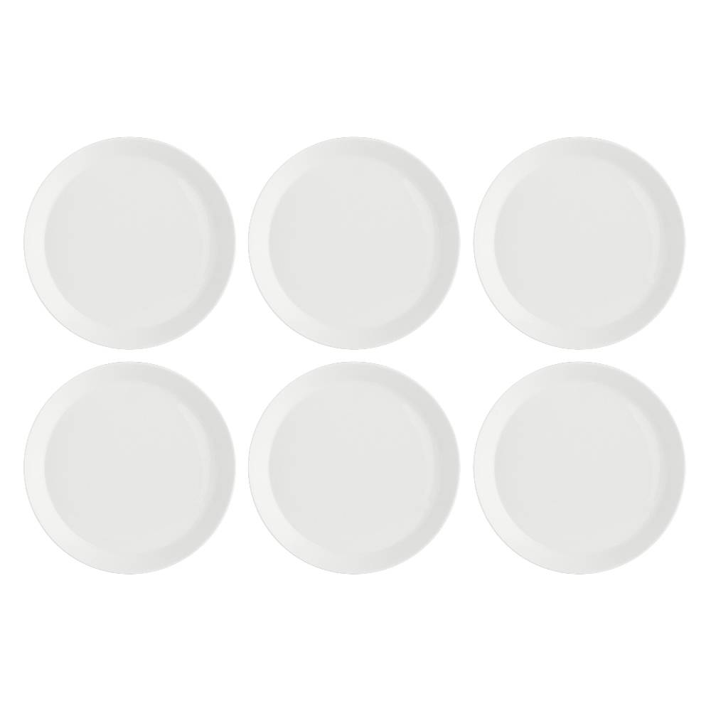 La Porcellana Bianca Set 6 Piatti Fondi Ø21,5 cm Essenziale Gourmet Italia