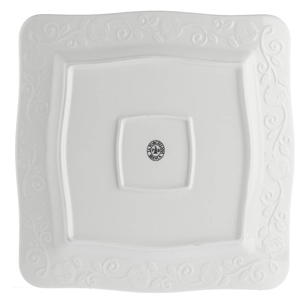 La Porcellana Bianca Set 6 Piatti Quadrati 26,5x26,5 Florentina Spedizione Gratuita