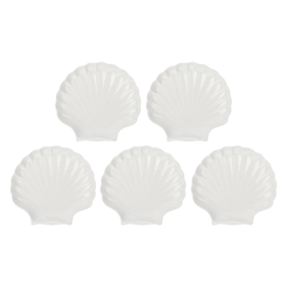 La Porcellana Bianca Set 5 Piatti Conchiglia 26 cm Elba Sconto