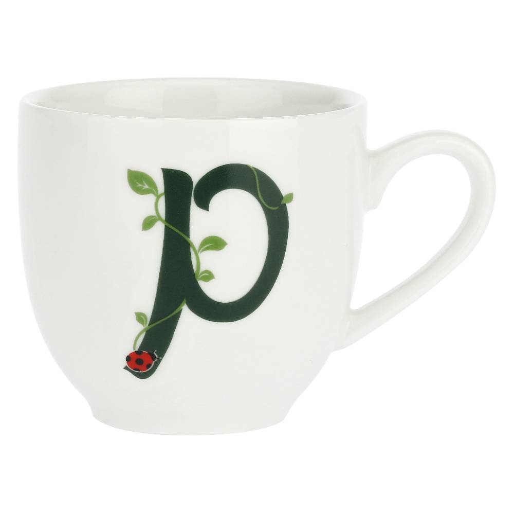La Porcellana Bianca Gift Box Tazza Caffè con piattino Lettera 'P' Solotua Qualità Garantita