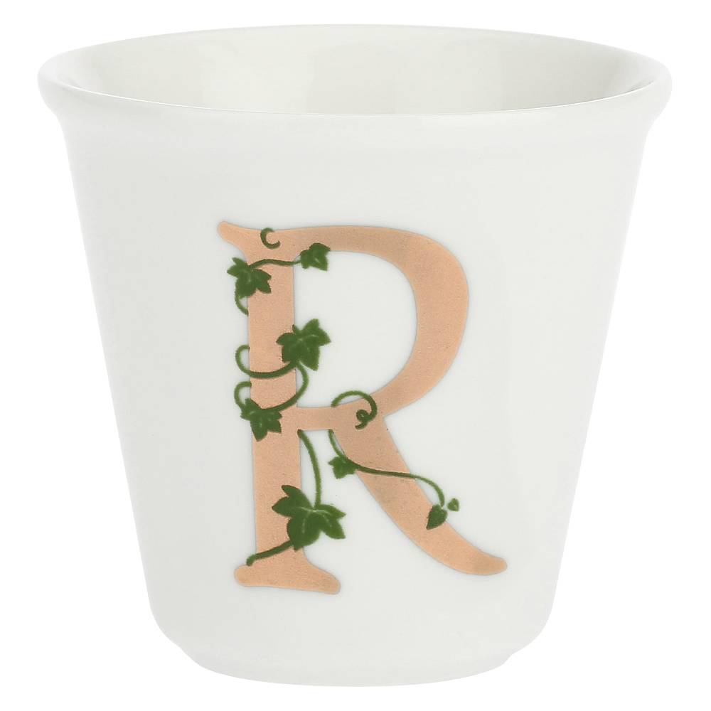 La Porcellana Bianca Gift box Bicchierino 'R' con cucchiaino Unico Consegna Veloce