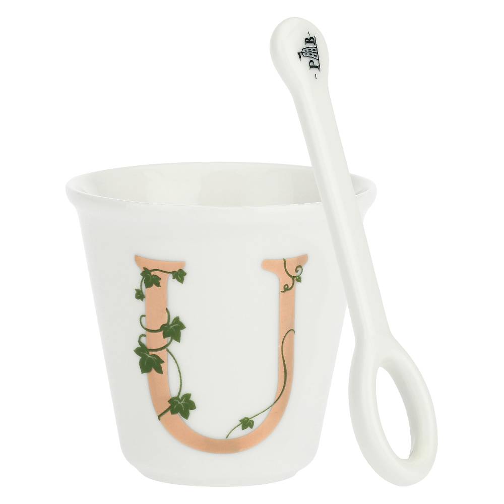 La Porcellana Bianca Gift box Bicchierino 'U' con cucchiaino Unico Convenienza