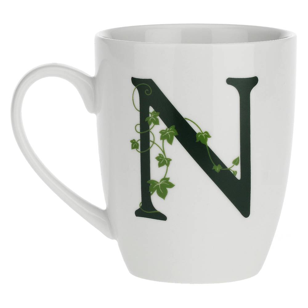 La Porcellana Bianca Gift box Mug con lettera 'N' Atupertu Presa