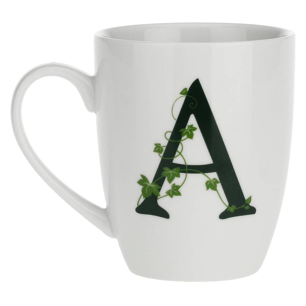 La Porcellana Bianca Gift box Mug con lettera 'A' Atupertu Vendita Calda