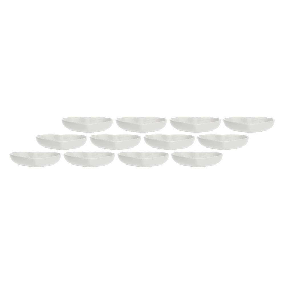 La Porcellana Bianca Set 12 Ciotoline Cuore 7,5 cm Cupido Nuovo
