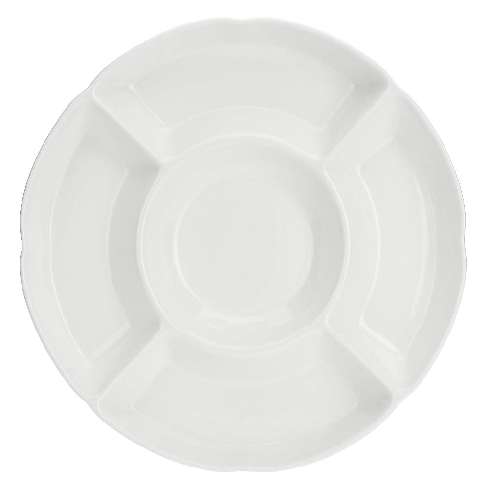 La Porcellana Bianca Antipastiera Rotonda a 5 scomparti Ø25,5 cm Convivio
