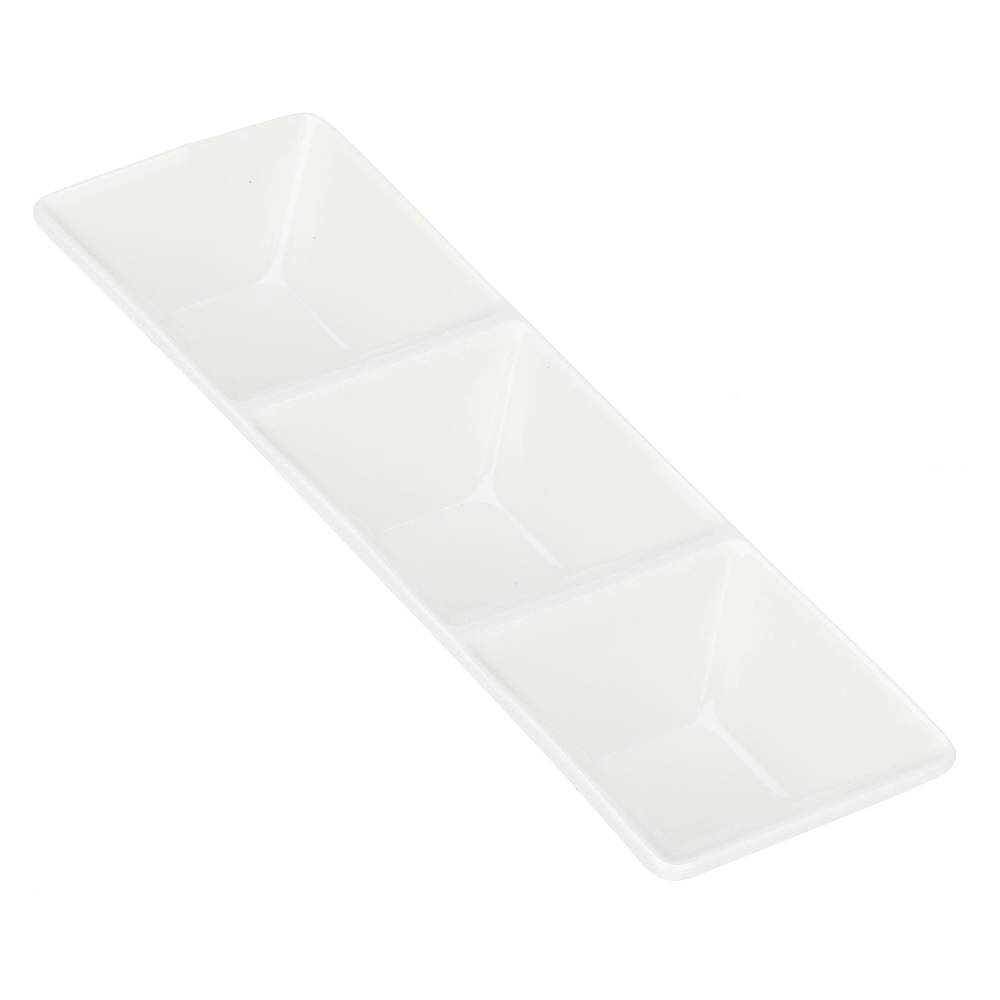 La Porcellana Bianca Set 8 Antipastiere Rettangolari a 3 scomparti Convivio Shopping Online