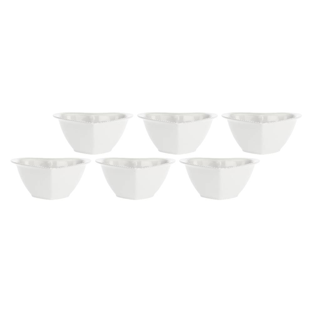 La Porcellana Bianca Set 6 Coppette Cuore con bordo Cupido Convenienza