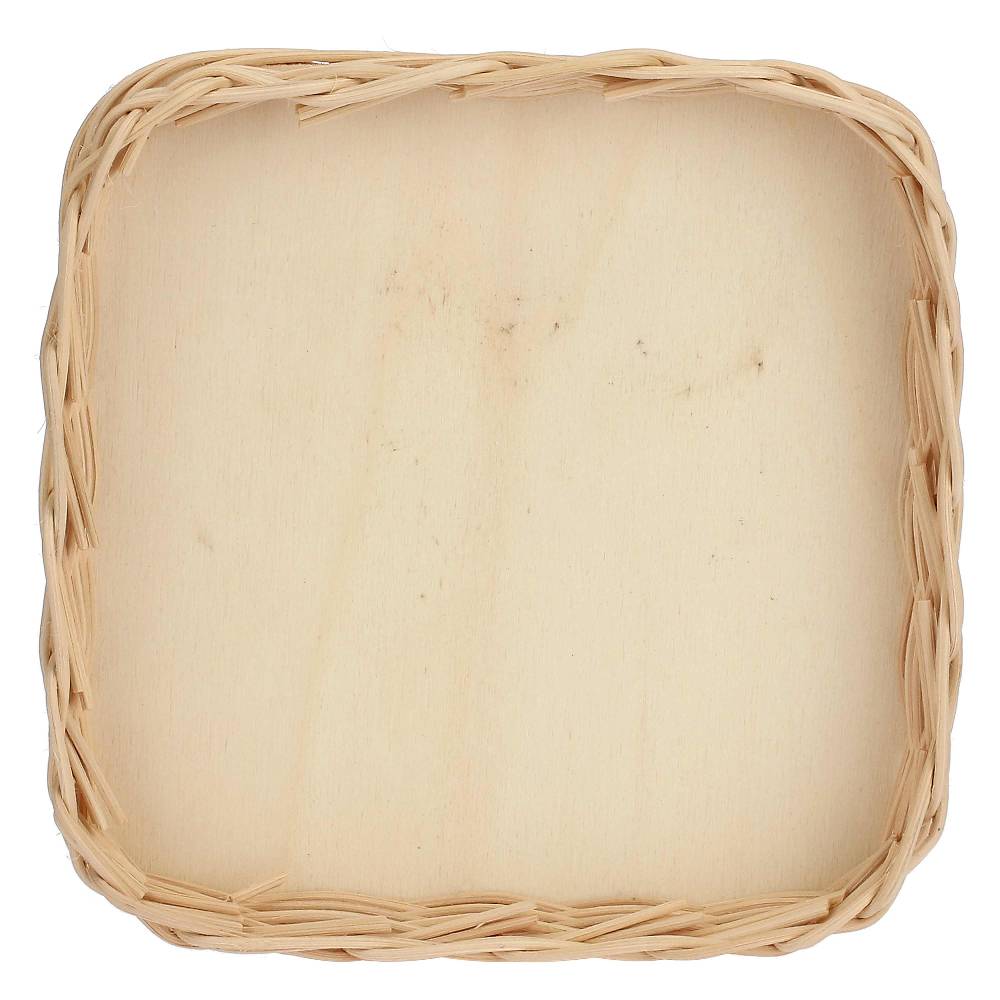 La Porcellana Bianca Supporto Menage Vassoio Quadrato 16,5x16,5 cm Midollino Spedizione Gratuita