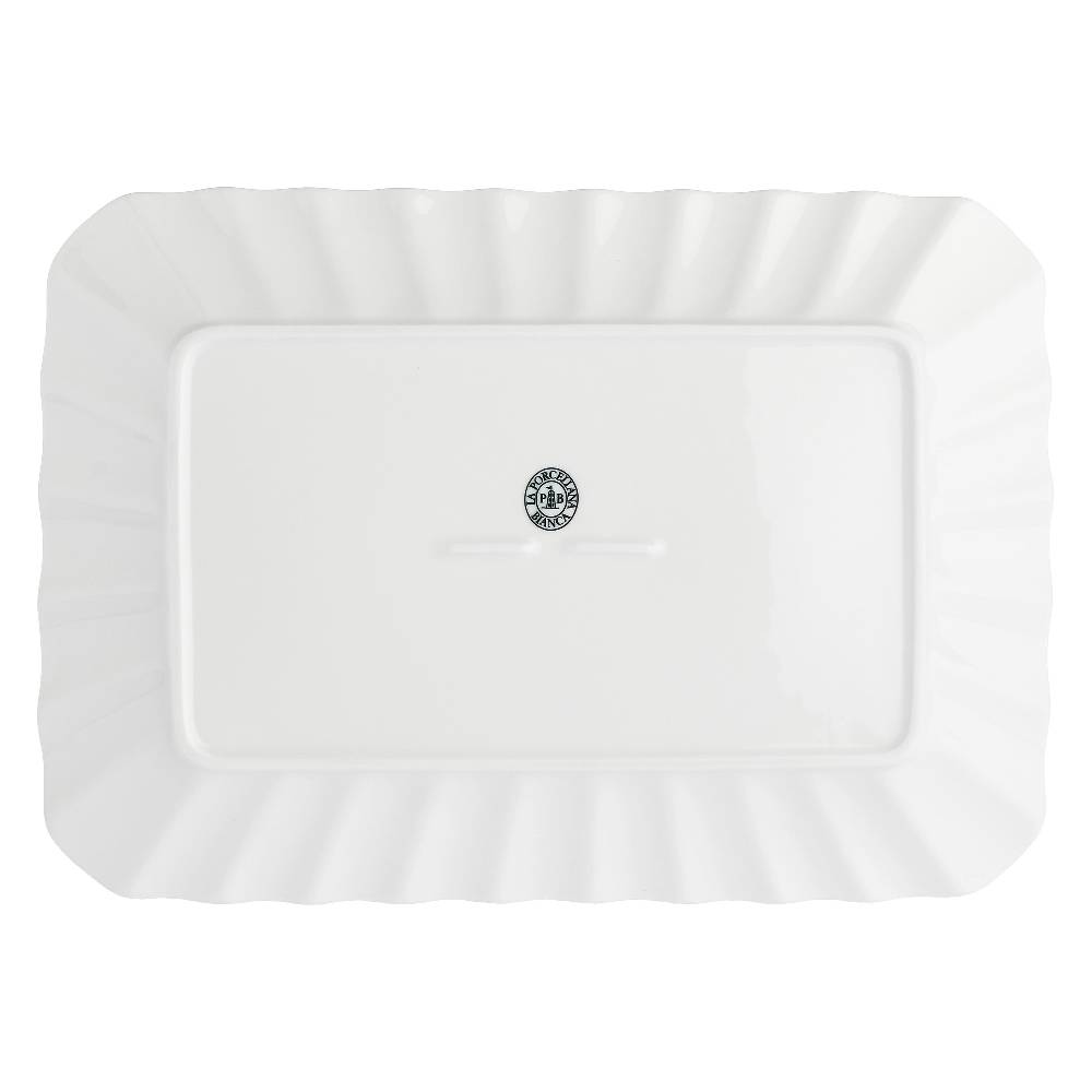La Porcellana Bianca Vassoio Rettangolare 35x26 cm Ducale Prezzo Ridotto