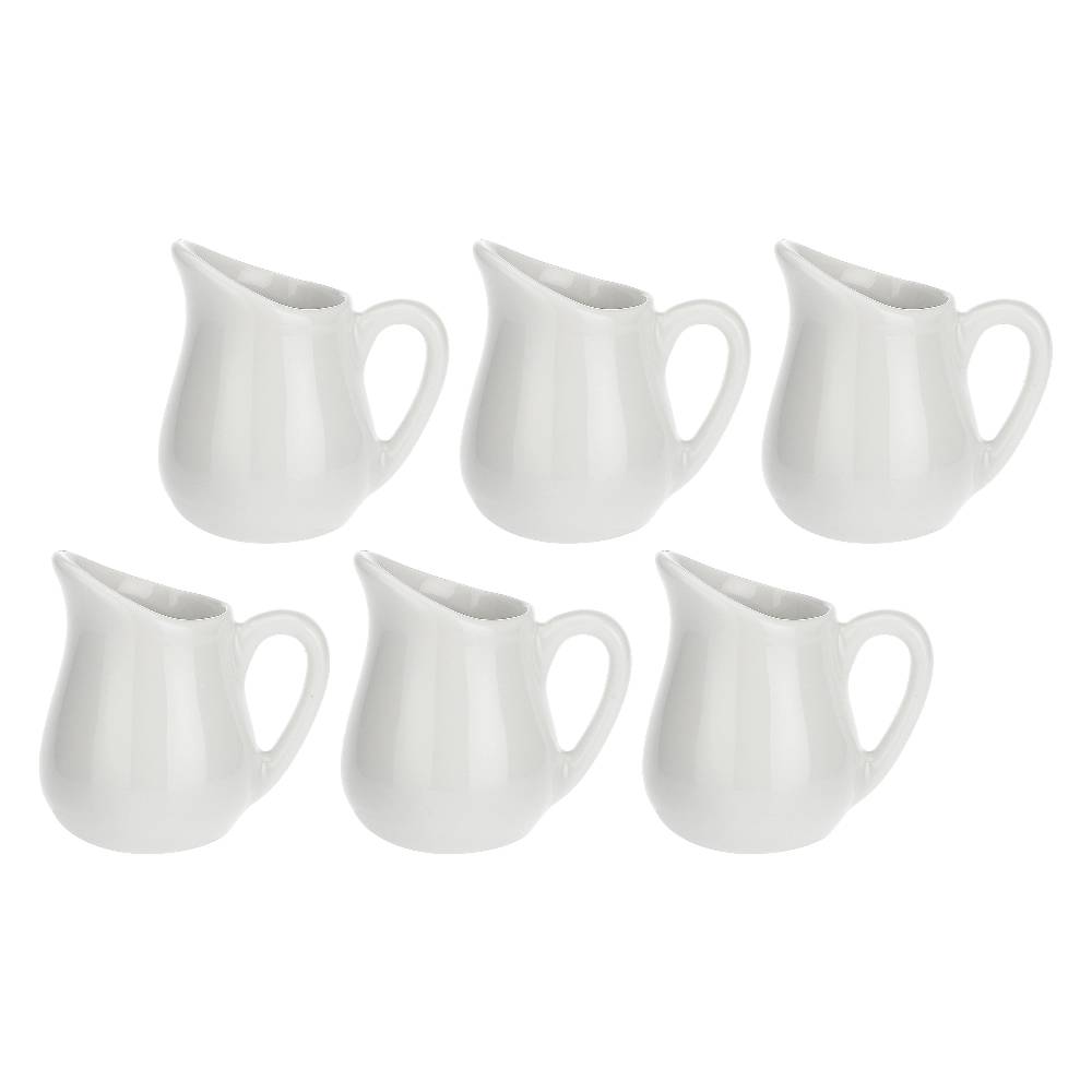 La Porcellana Bianca Set 6 cremiere con manico 25 cc Corte In vendita