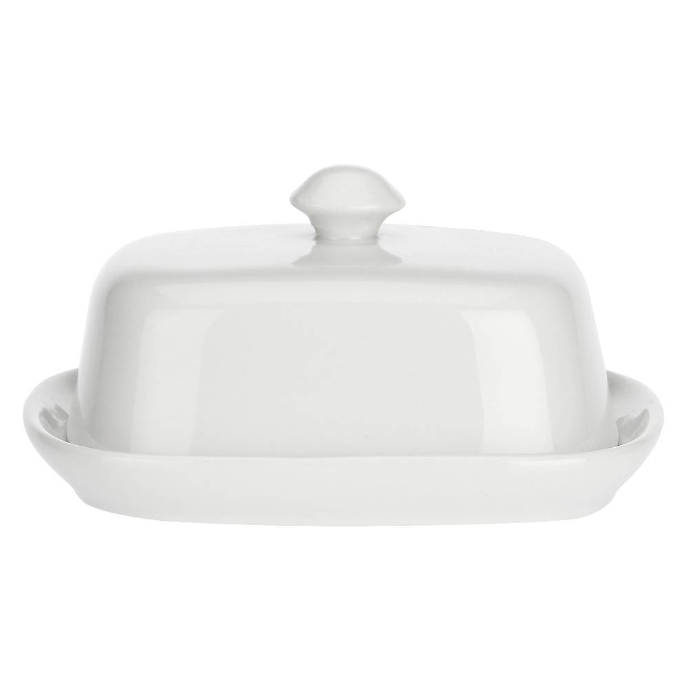 La Porcellana Bianca Burriera con coperchio 14x11 cm Terrine In Linea