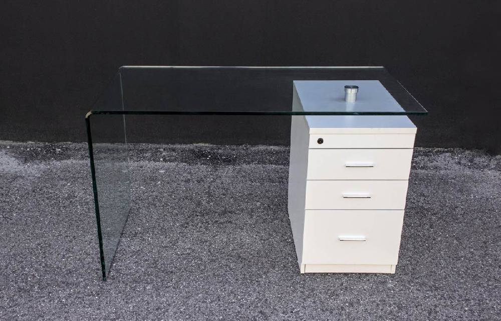 Itamoby Scrittoio B-Desk con cassettiera L.125,5 P.65 H.74,5 Qualità Garantita