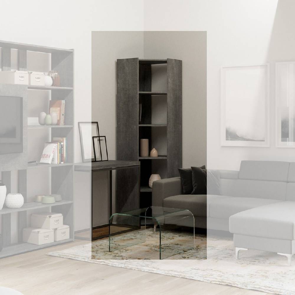 Itamoby Composizione Kato Angolo A CM 6 Ripiani 2 fianchi + 2 fasce retro Sconto