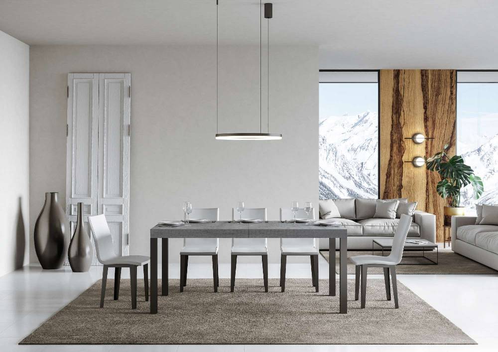Itamoby Tavolo allungabile 90×180/284 cm Everyday Premium Cemento telaio Antracite Prezzo Ridotto