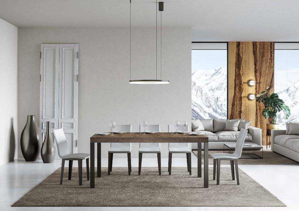 Itamoby Tavolo allungabile 90×160/264 cm Everyday Premium Noce telaio Antracite Novità