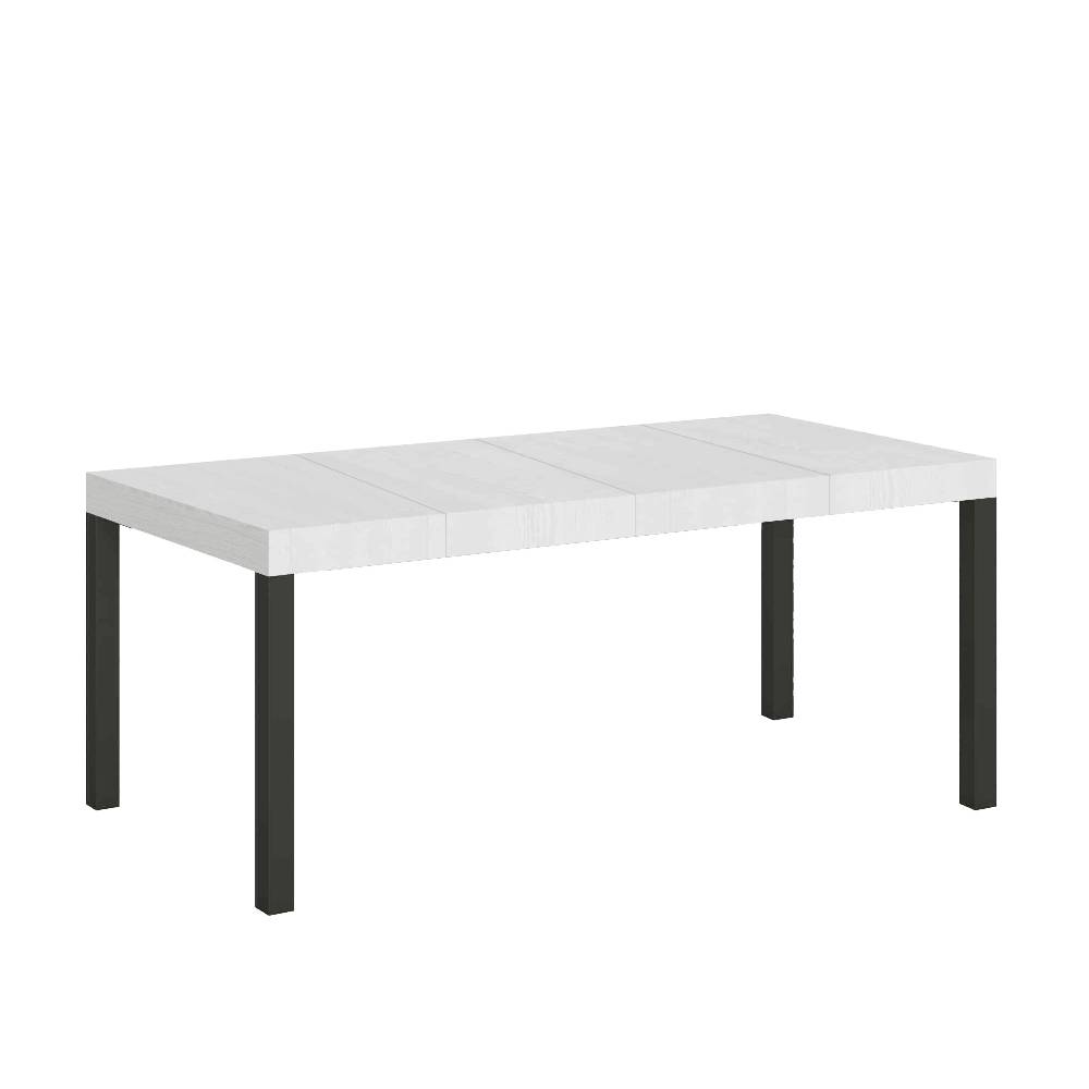 Itamoby Tavolo allungabile 90×160/264 cm Everyday Premium Bianco Frassino telaio Antracite
