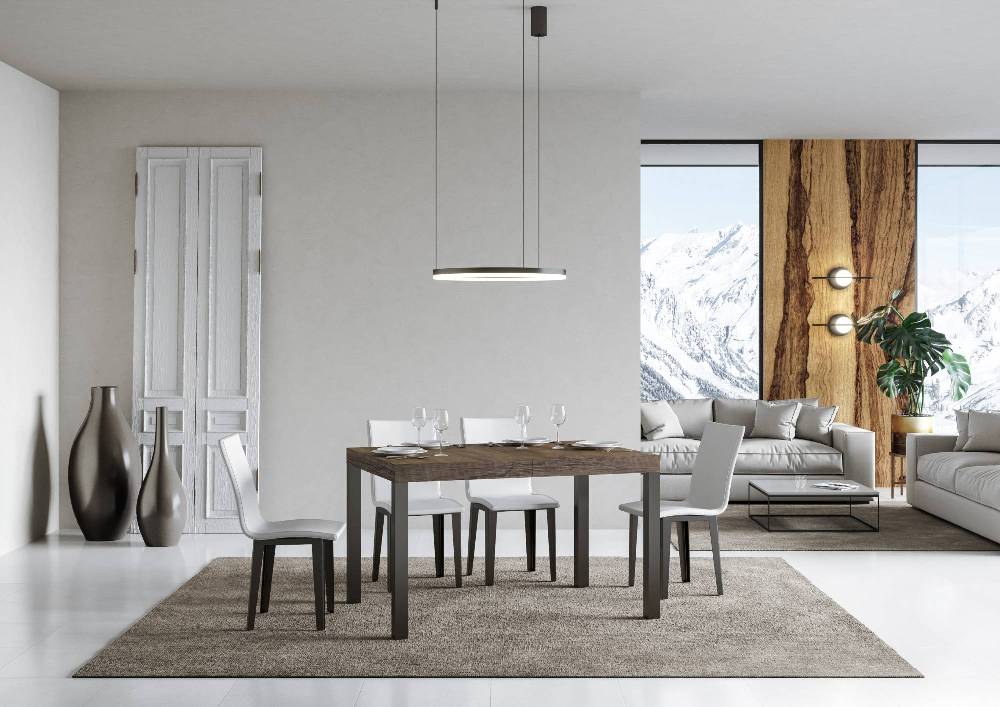 Itamoby Tavolo allungabile 90X140/244 cm Everyday Premium Noce telaio Antracite Economico