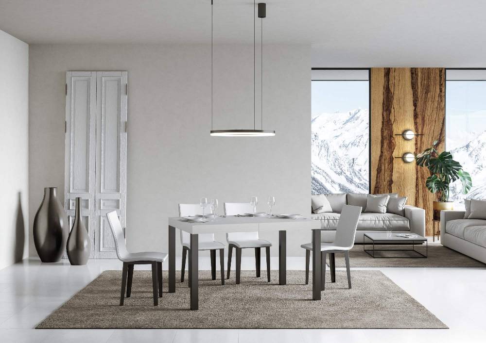 Itamoby Tavolo allungabile 90×130/234 cm Everyday Premium Bianco Frassino telaio Antracite Offerte