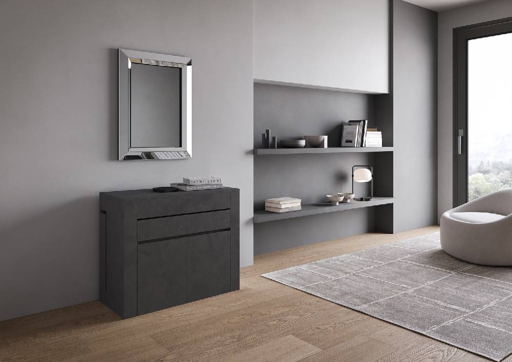 Itamoby Consolle allungabile Evolve con Panca inferiore e superiore Antracite In Linea