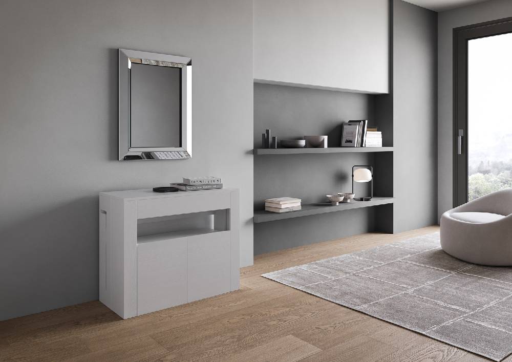Itamoby Consolle allungabile Evolve con Panca inferiore Bianco Frassino Spedizione Gratuita