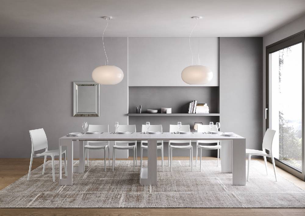 Itamoby Consolle allungabile Evolve Bianco Frassino Qualità Garantita