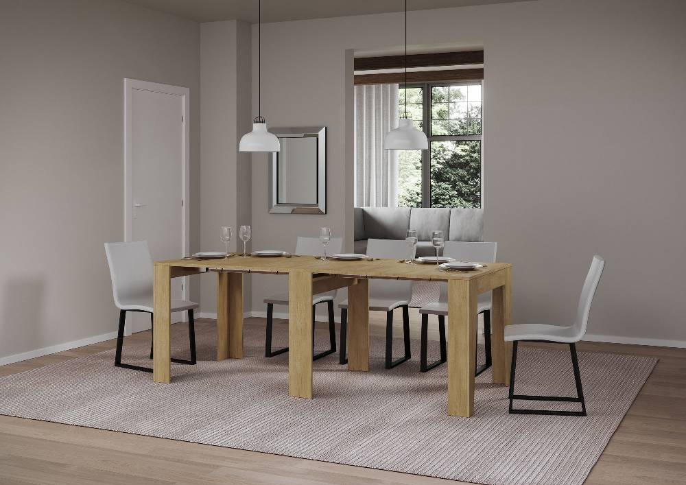 Itamoby Consolle allungabile 90×25/181 cm Narrow Quercia Natura Consegna Veloce