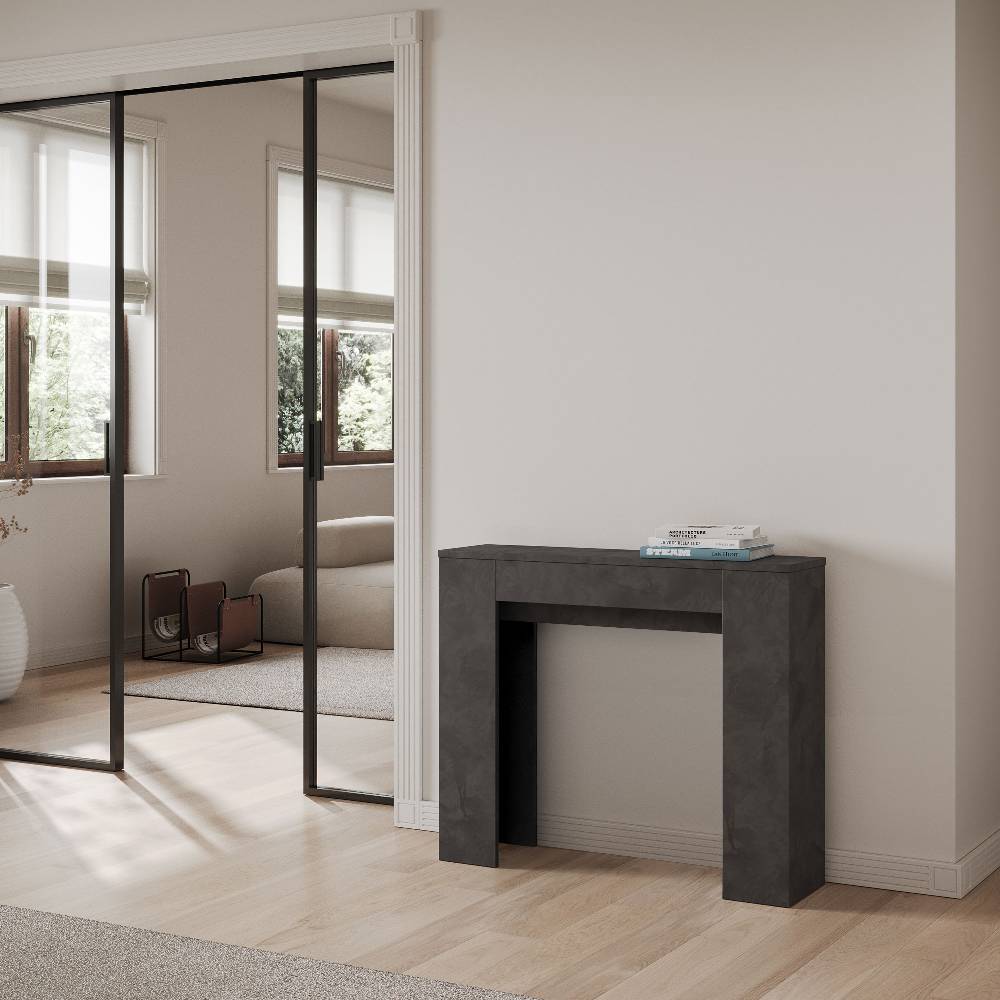 Itamoby Consolle allungabile 90×25/181 cm Slick Antracite Fino Al -60%