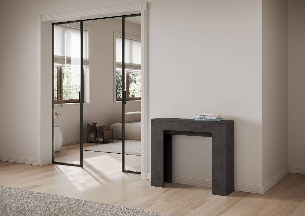 Itamoby Consolle allungabile 90×25/181 cm Slick Antracite Fino Al -60%
