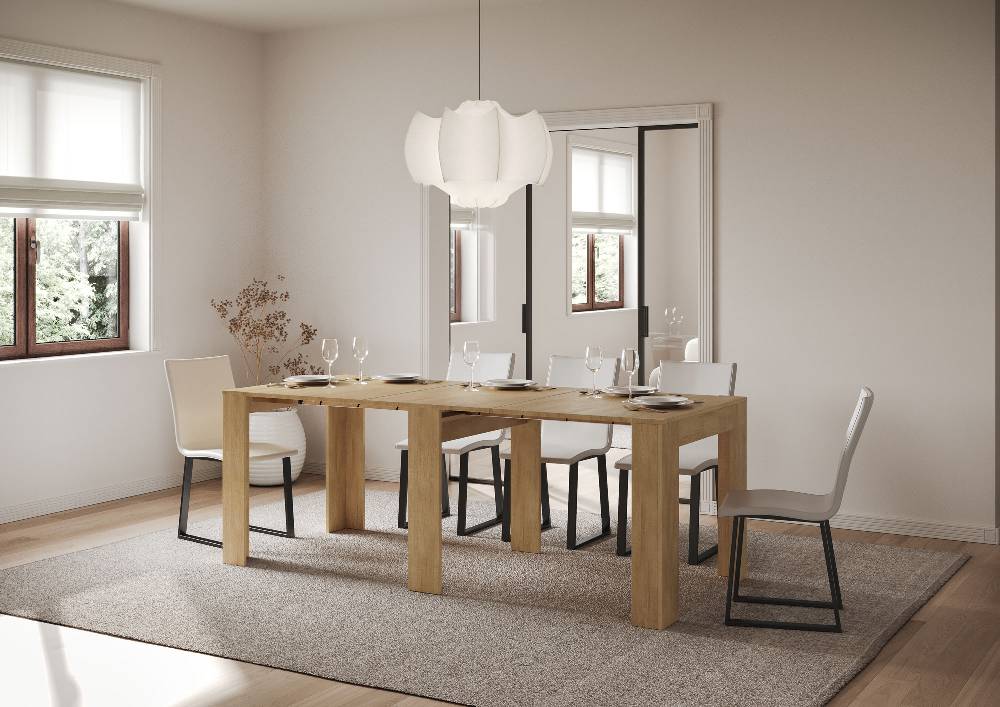 Itamoby Consolle allungabile 90×25/181 cm Slick Quercia Natura Affare Del Giorno