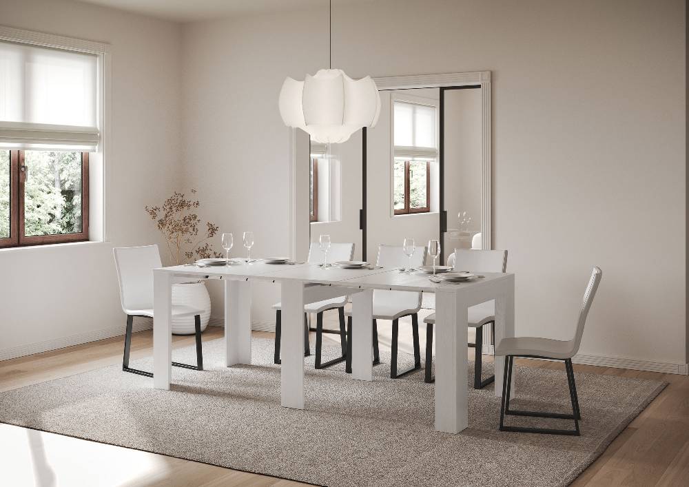 Itamoby Consolle allungabile 90×25/181 cm Slick Bianco Frassino Prezzo Ridotto