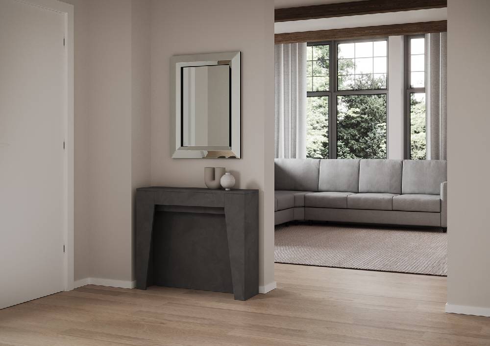 Itamoby Consolle allungabile 90×25/211 cm Anea Antracite Sottocosto