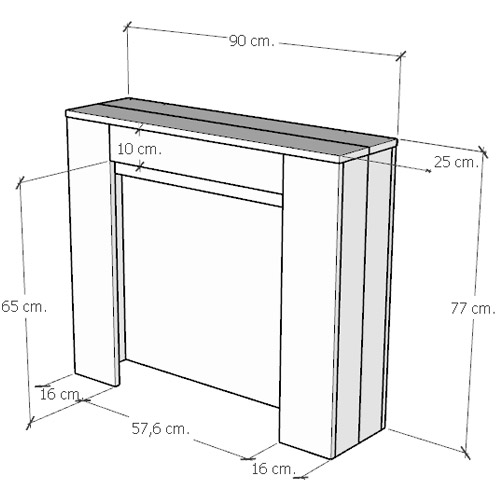 Itamoby Consolle allungabile 90×25/211 cm Kiba Antracite Sconto