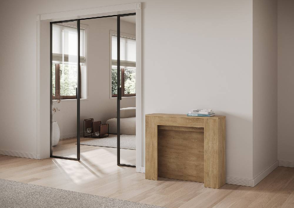 Itamoby Consolle allungabile 90×25/211 cm Kiba Quercia Natura Economico