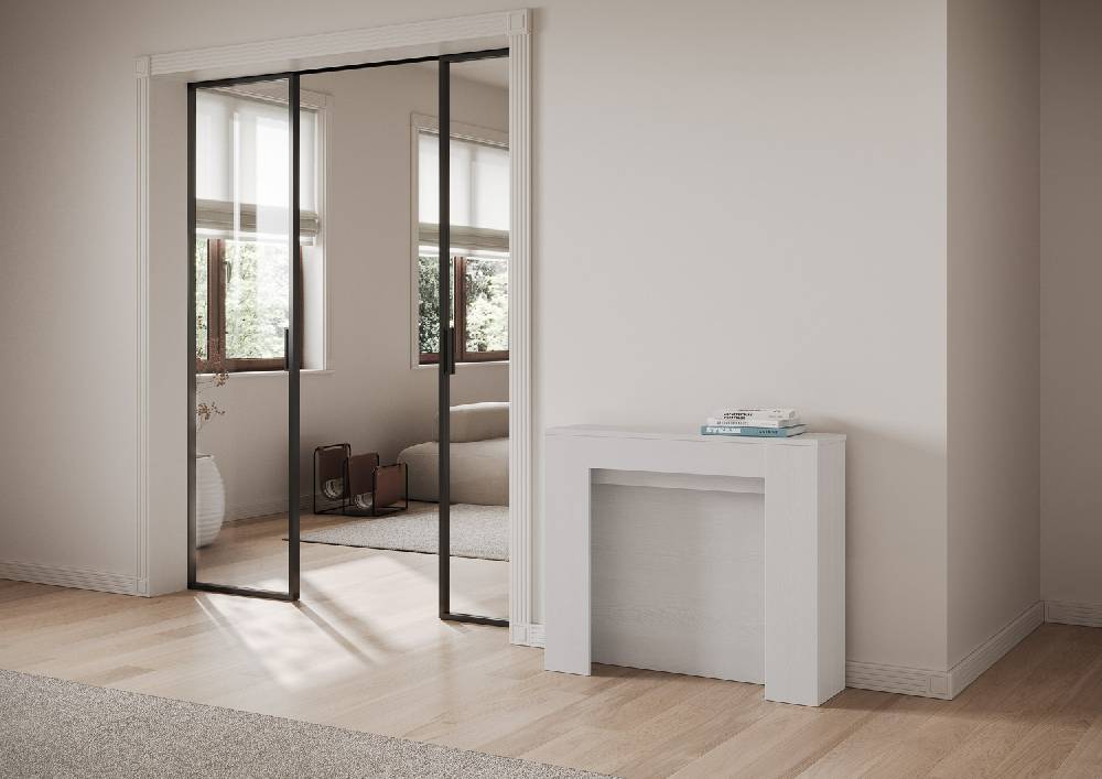 Itamoby Consolle allungabile 90×25/211 cm Kiba Bianco Frassino Online