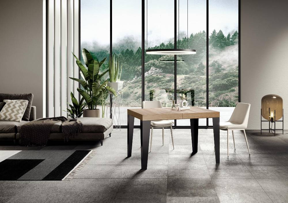 Itamoby Tavolo allungabile 90X140/244 cm Flame Premium Quercia Natura telaio Antracite 2025