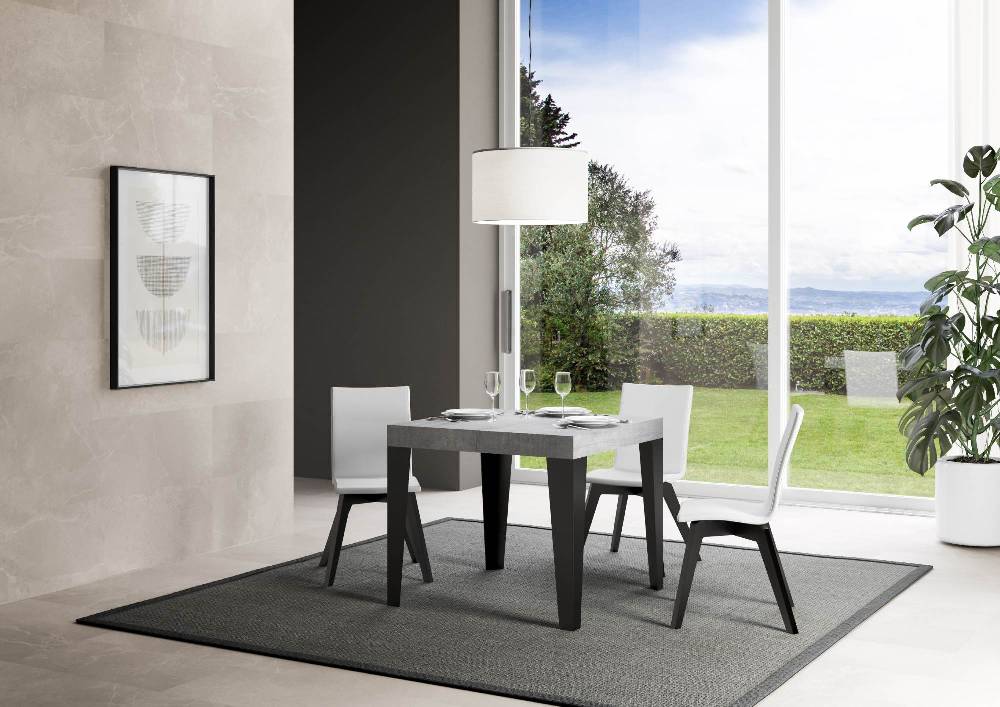 Itamoby Tavolo allungabile 90×90/246 cm Flame Premium Cemento telaio Antracite Acquista Ora
