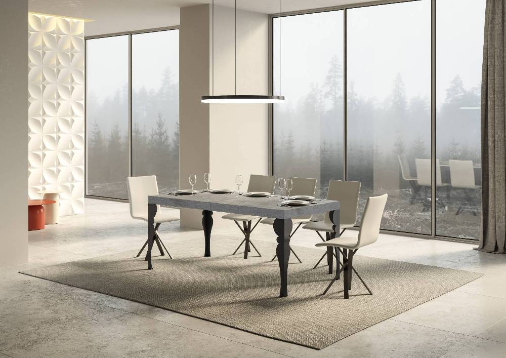 Itamoby Tavolo allungabile 90×180/284 cm Paxon Premium Cemento telaio Antracite Shopping Online