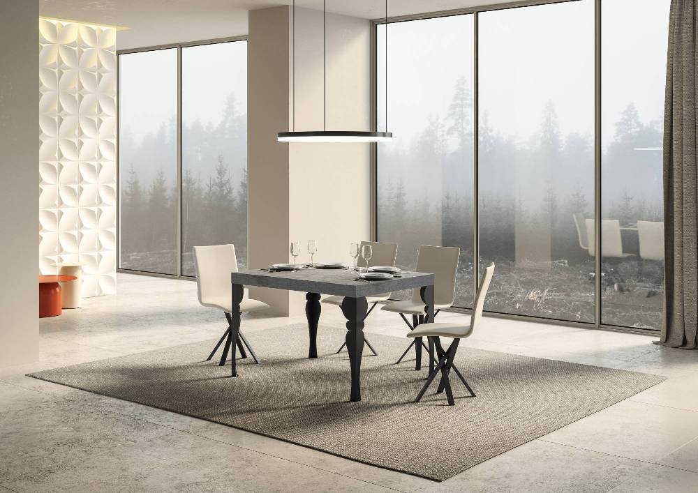 Itamoby Tavolo allungabile 90×130/234 cm Paxon Premium Cemento telaio Antracite In Vendita