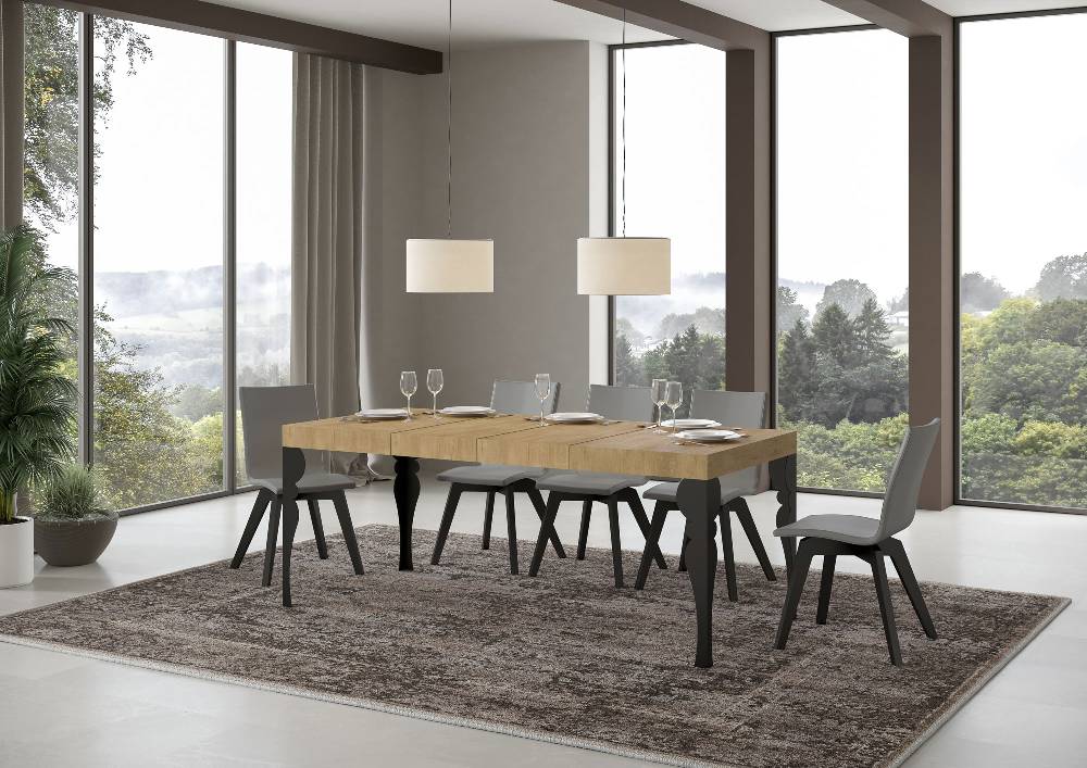 Itamoby Tavolo allungabile 90×130/234 cm Paxon Premium Quercia Natura telaio Antracite Saldi