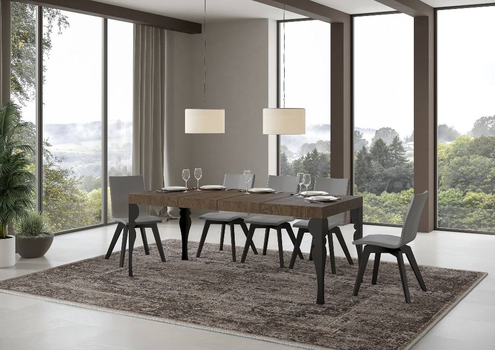 Itamoby Tavolo allungabile 90X120/224 cm Paxon Premium Noce telaio Antracite Hotsell