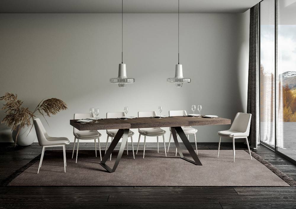 Itamoby Tavolo allungabile 90×180/284 cm Proxy Premium Noce telaio Antracite Nuova