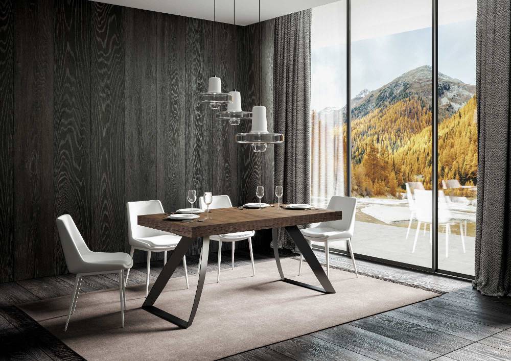 Itamoby Tavolo allungabile 90×160/264 cm Proxy Premium Noce telaio Antracite Italia