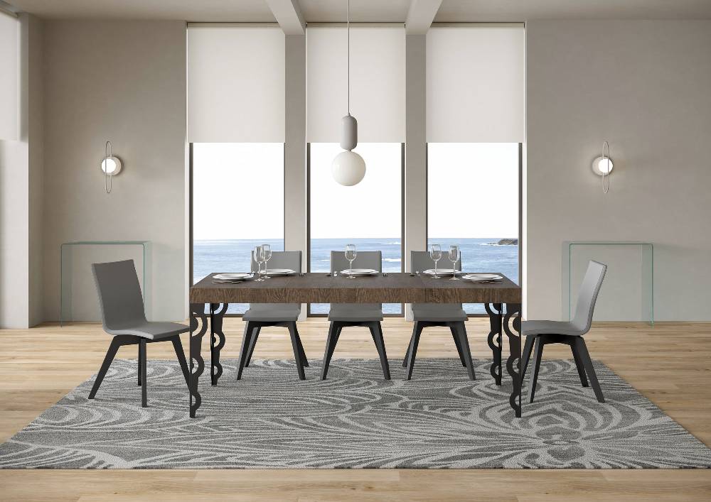 Itamoby Tavolo allungabile 90X140/244 cm Karamay Premium Noce telaio Antracite Negozi Online