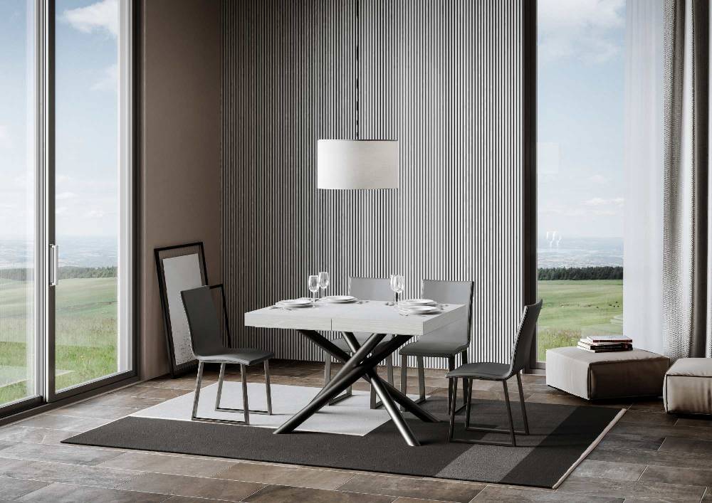 Itamoby Tavolo allungabile 90×120/224 cm Famas Premium Bianco Frassino telaio Antracite Offerta
