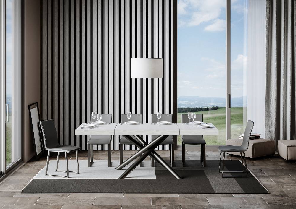 Itamoby Tavolo allungabile 90×120/224 cm Famas Premium Bianco Frassino telaio Antracite Offerta