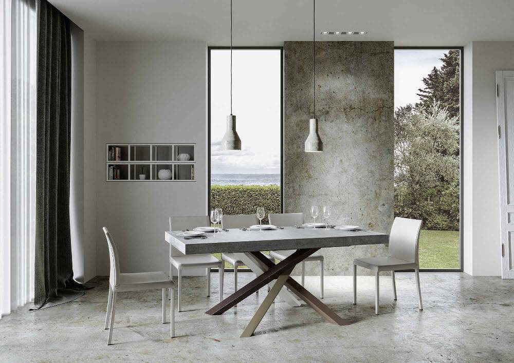 Itamoby Tavolo allungabile 90×180/284 cm Volantis Premium Cemento telaio 4/C Online