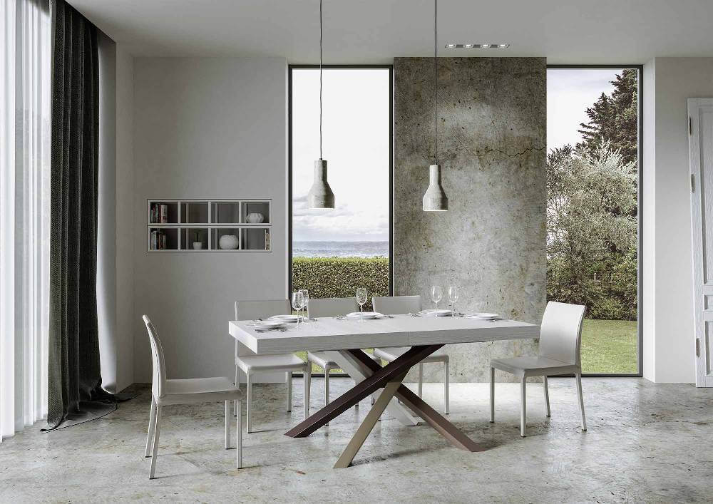 Itamoby Tavolo allungabile 90×160/264 cm Volantis Premium Bianco Frassino telaio 4/C Hotsell